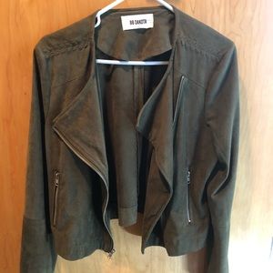 BB Dakota Olive Faux Suede Jacket
